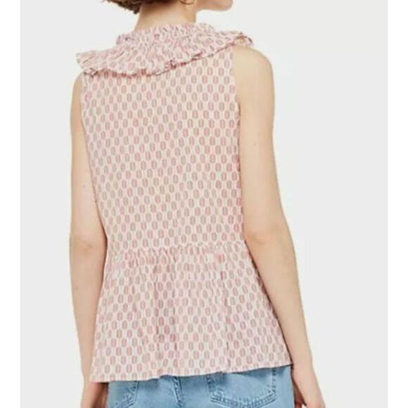 Kate Spade ruffle bib tie shell blouse, NWOT size small - Picture 2 of 11